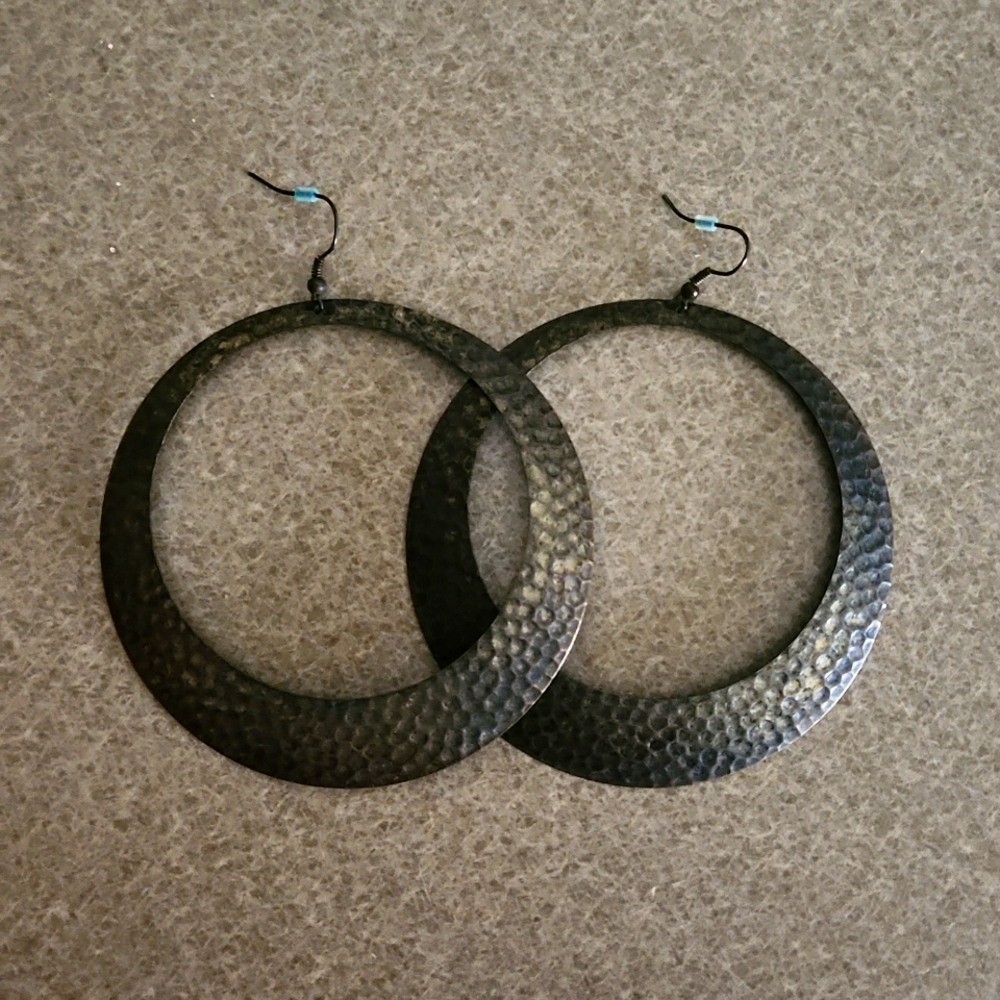Brass Metallic Hoop Earrings - Picture 1 of 1